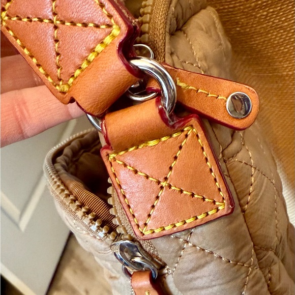 MZ Wallace METRO Tan Quilted Crossbody Bag - Picture 8 of 9